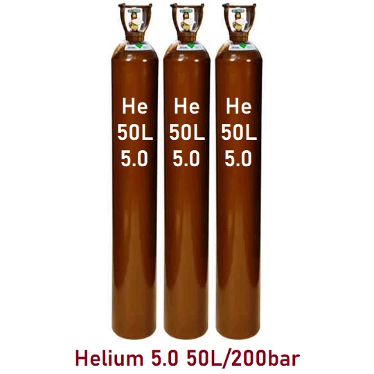 Khí Helium 5.0 purity ≥ 99.999%  chai 50L