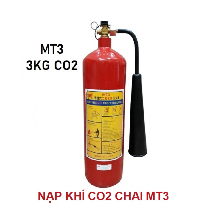 Nạp khí CO2 bình chữa cháy xách tay MT3 3kg
