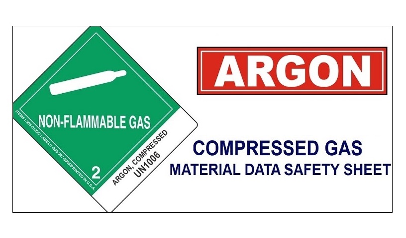Dữ liệu an toàn MSDS UN1006 khí Argon nén áp suất